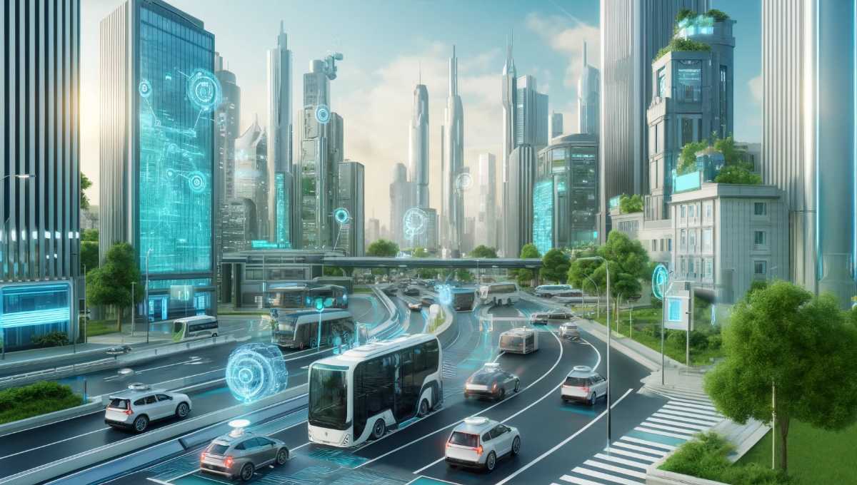Smart City Futuristic Landscape スマートシティーの未来的風景