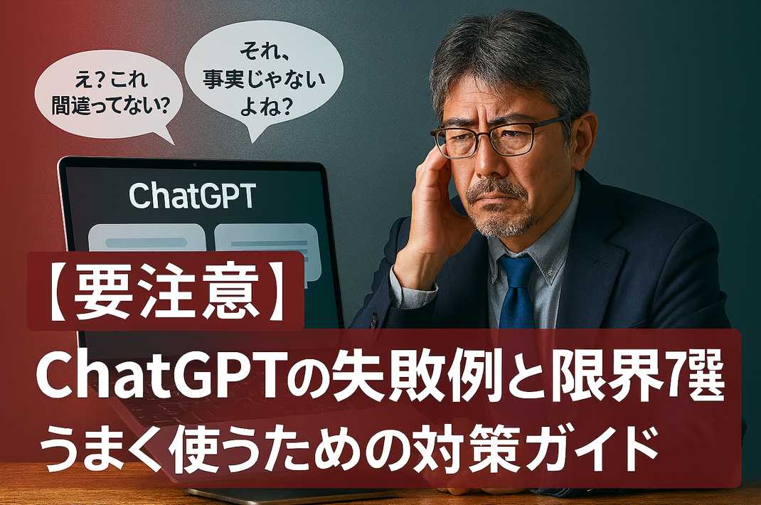 中堅IT企業の男性部長がオフィスでChatGPTの回答に困惑している様子